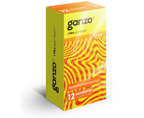Ароматизированные презервативы Ganzo Juice - 12 шт., фото 