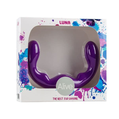 Гибкий безремневой страпон Luna, Цвет: фиолетовый, фото 