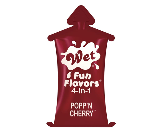 Разогревающий лубрикант Fun Flavors 4-in-1 Popp n Cherry с ароматом вишни - 10 мл., фото 