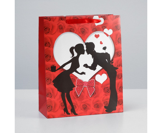 Подарочный пакет "Романтичная парочка" - 32 х 26 см., фото 