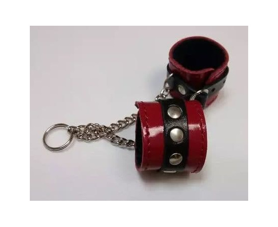Брелок в виде красно-чёрных наручников, фото 