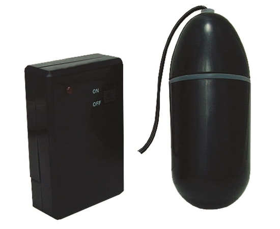 Чёрное виброяйцо Waterproof Remote Control Bullet с пультом ДУ, фото 