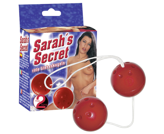 Красные вагинальные шарики Sarahs Secret, Цвет: красный, фото 