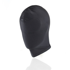Черный текстильный шлем без прорезей для глаз, фото 