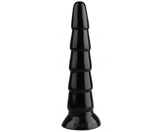 Анальный рельефный стимулятор - 27 см., Цвет: черный, фото 