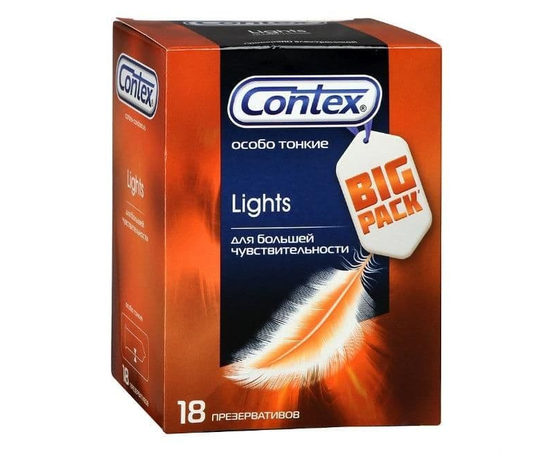 Особо тонкие презервативы Contex Lights - 18 шт., фото 
