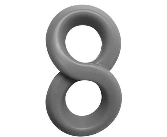 Серое эрекционное кольцо на пенис RINGS LIQUID SILICONE, фото 