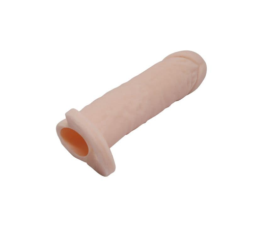 Насадка на пенис с кольцом для мошонки - 16 см., фото 