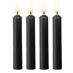 Набор из 4 черных восковых свечей Teasing Wax Candles, фото 