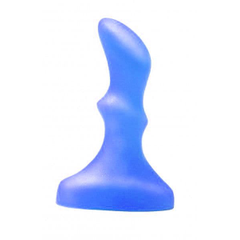 Синий гелевый плаг изогнутой формы - 10 см., фото 