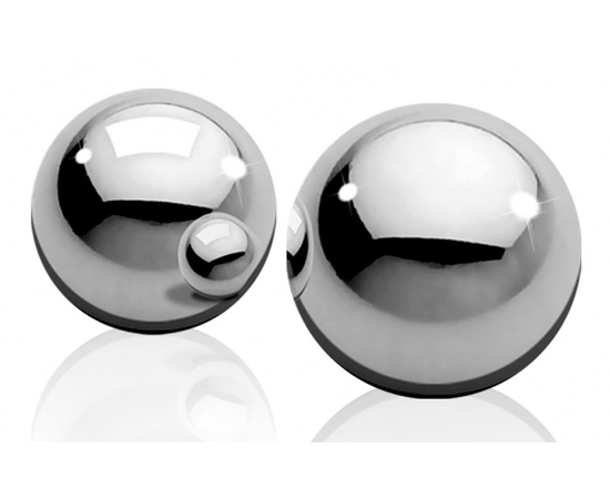 Серебристые металлические вагинальные шарики Light Weight Ben-Wa-Balls, фото 