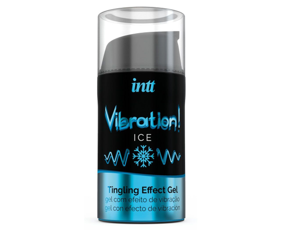 Жидкий интимный гель с эффектом вибрации Vibration! Ice - 15 мл., фото 
