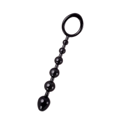 Анальная цепочка черного цвета A-toys - 19,8 см., фото 