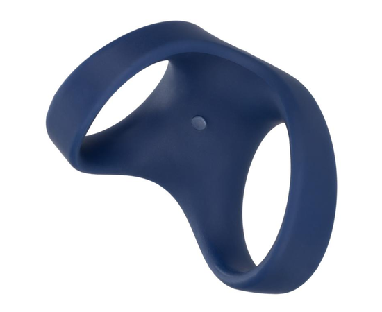 Синее эрекционное виброкольцо Rechargeable Max Dual Ring, фото 
