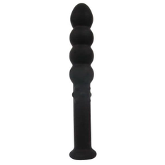 Черный анальный стимулятор-елочка - 20 см., фото 