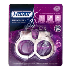 Серебристые металлические наручники Hotex, фото 