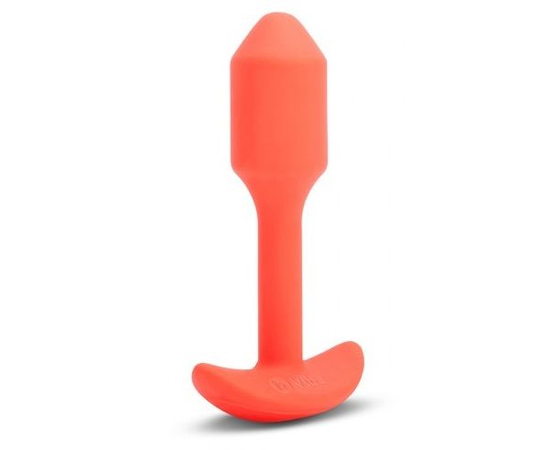 Оранжевая вибропробка для ношения B-vibe Snug Plug 1 - 10 см., фото 