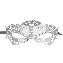 Серебристая металлическая маска Butterfly Masquerade Mask, Цвет: серебристый, фото 