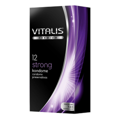 Презервативы с утолщённой стенкой VITALIS PREMIUM strong - 12 шт., Объем: 12 шт., Цвет: прозрачный, фото 
