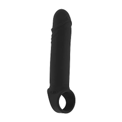 Чёрная удлиняющая насадка Stretchy Penis Extension No.31, фото 