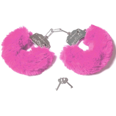 Шикарные наручники с пушистым розовым мехом, фото 