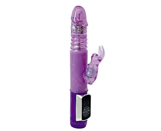 Фиолетовый вибратор-ротатор Always Happy - 24 см., фото 