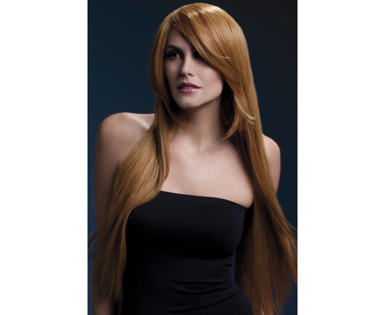 Рыжеватый парик с косой чёлкой Amber, Цвет: оранжевый, фото 