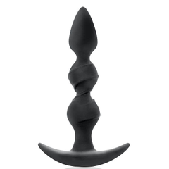 Черная витая пробка-елочка с ограничителем - 16 см., фото 