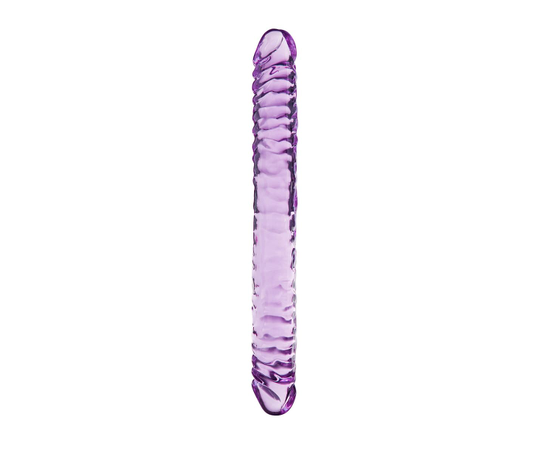 Фиолетовый двухголовый фаллоимитатор TWICE AS NICE - 29 см., фото 