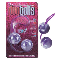Фиолетово-белые вагинальные шарики со смещенным центром тяжести, Цвет: фиолетовый с белым, фото 