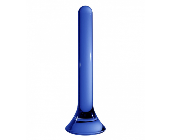 Синий стеклянный стимулятор Tower - 18 см., фото 