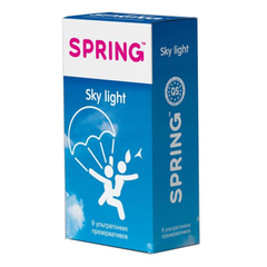 Ультратонкие презервативы SPRING SKY LIGHT - 9 шт., фото 