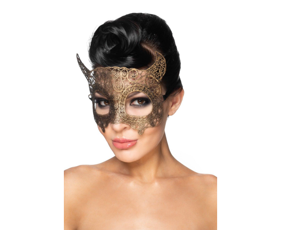 Золотистая карнавальная маска "Альнаир", Цвет: золотистый, фото 