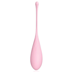 Розовый силиконовый вагинальный шарик со шнурком, фото 