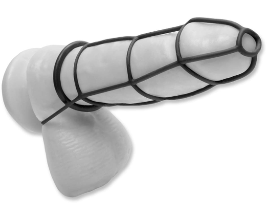 Набор Cockcage and Ring Set: насадка и эрекционные кольца на пенис, фото 