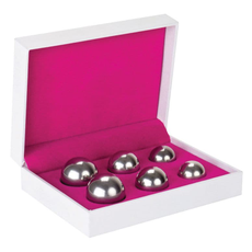 Набор из 6 серебристых вагинальных шариков Ben Wa Balls Set, фото 