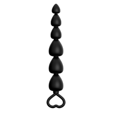 Черная анальная цепочка с 6 звеньями - 14,8 см., фото 