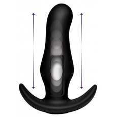 Черная анальная вибропробка Kinetic Thumping 7X Prostate Anal Plug - 13,3 см., фото 