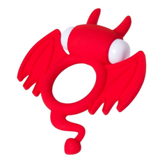 Красное эрекционное кольцо на пенис JOS COCKY DEVIL, фото 