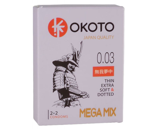 Набор из 4 презервативов OKOTO MegaMIX, фото 