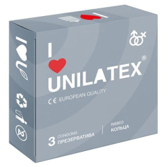 Презервативы с рёбрами Unilatex Ribbed - 3 шт., фото 