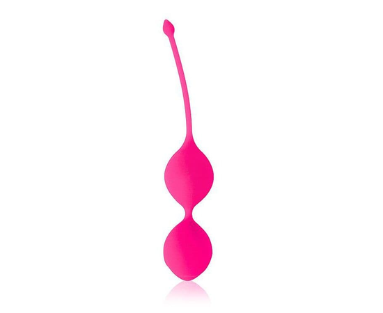 Розовые вагинальные шарики Cosmo с хвостиком, Цвет: розовый, фото 