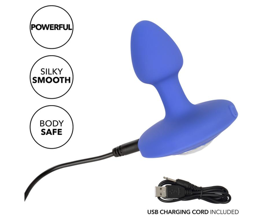 Синяя анальная вибропробка Small Rechargeable Vibrating Probe - 7,5 см., Длина: 7.50, Цвет: синий, фото 