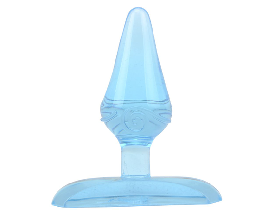 Голубая анальная пробка Gum Drops Plug - 6,6 см., фото 