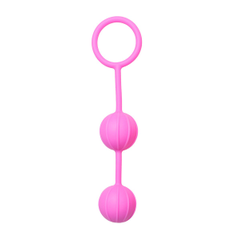 Розовые вагинальные шарики с ребрышками Roze Love Balls, фото 