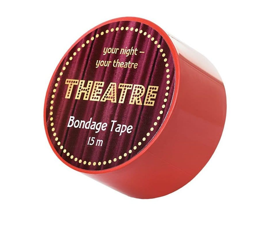 Красный бондажный скотч TOYFA Theatre - 15 м., фото 