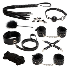 Эротический набор БДСМ из 9 предметов в черном цвете, фото 