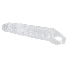 Прозрачная закрытая насадка Crystal Skin Penis Sleeve - 27,8 см., фото 