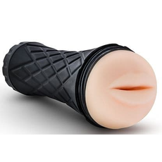 Телесный мастубратор-ротик в колбе The Torch Luscious Lips, фото 