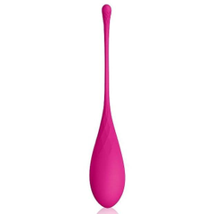 Тяжелый каплевидный вагинальный шарик со шнурком, Цвет: розовый, фото 